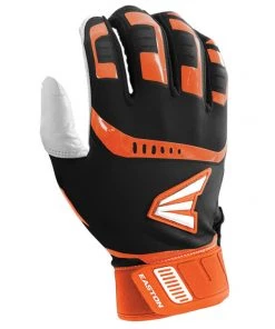 Deals 🎁 Easton Walk Off Baseball Batting Gloves - Black / Orange 😍