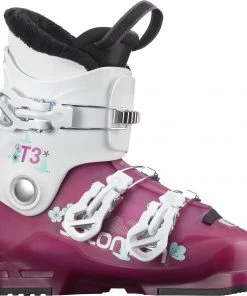 Budget 💯 Salomon T3 RT Girly Junior Ski Boots - Rose Violet 🛒