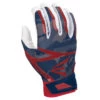 Wholesale 👍 Easton Z7 Hyperskin Baseball Batting Gloves - White / Navy / Red Basecamo ❤️