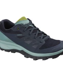 Discount 🛒 Salomon Outline GTX Women's Hiking 👟 Shoes - Trellis/Navy Blazer/Guacamole 👏