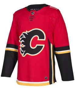 Wholesale 🎁 Adidas NHL Authentic Home Wordmark Jersey - Calgary 💯