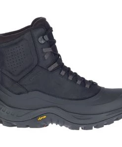 Outlet 🛒 Merrell Thermo Overlook 2 Mid Waterproof Men's Boots (Wide) - Black ❤️