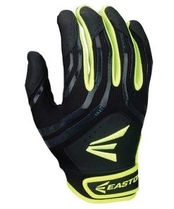 Brand new 🌟 Easton HF3 Hyperskin Fastpitch Girl's Batting Gloves - Black / Optic Yellow 😀